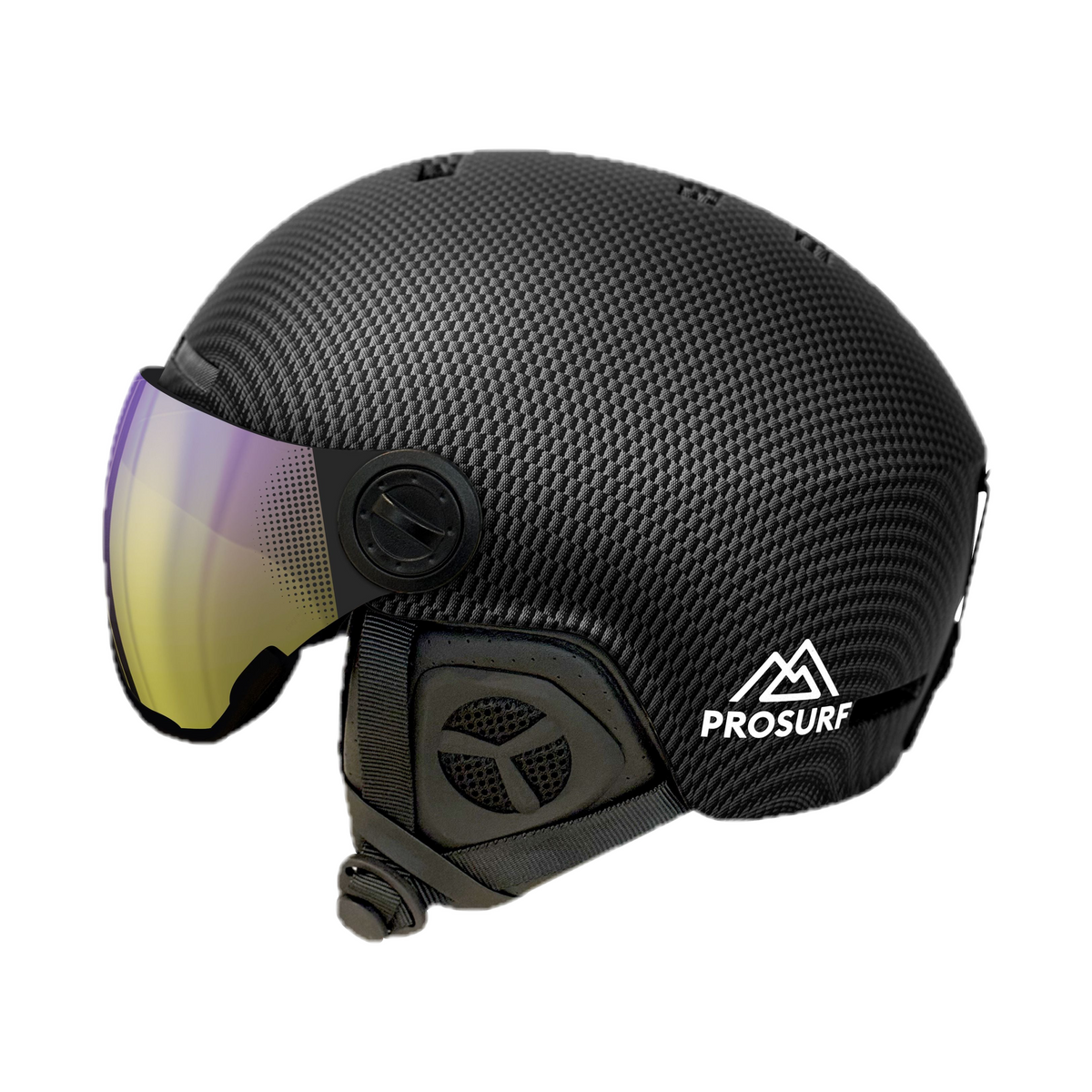 Casque de ski Carbon Visor noir finition carbone, visière photochromique